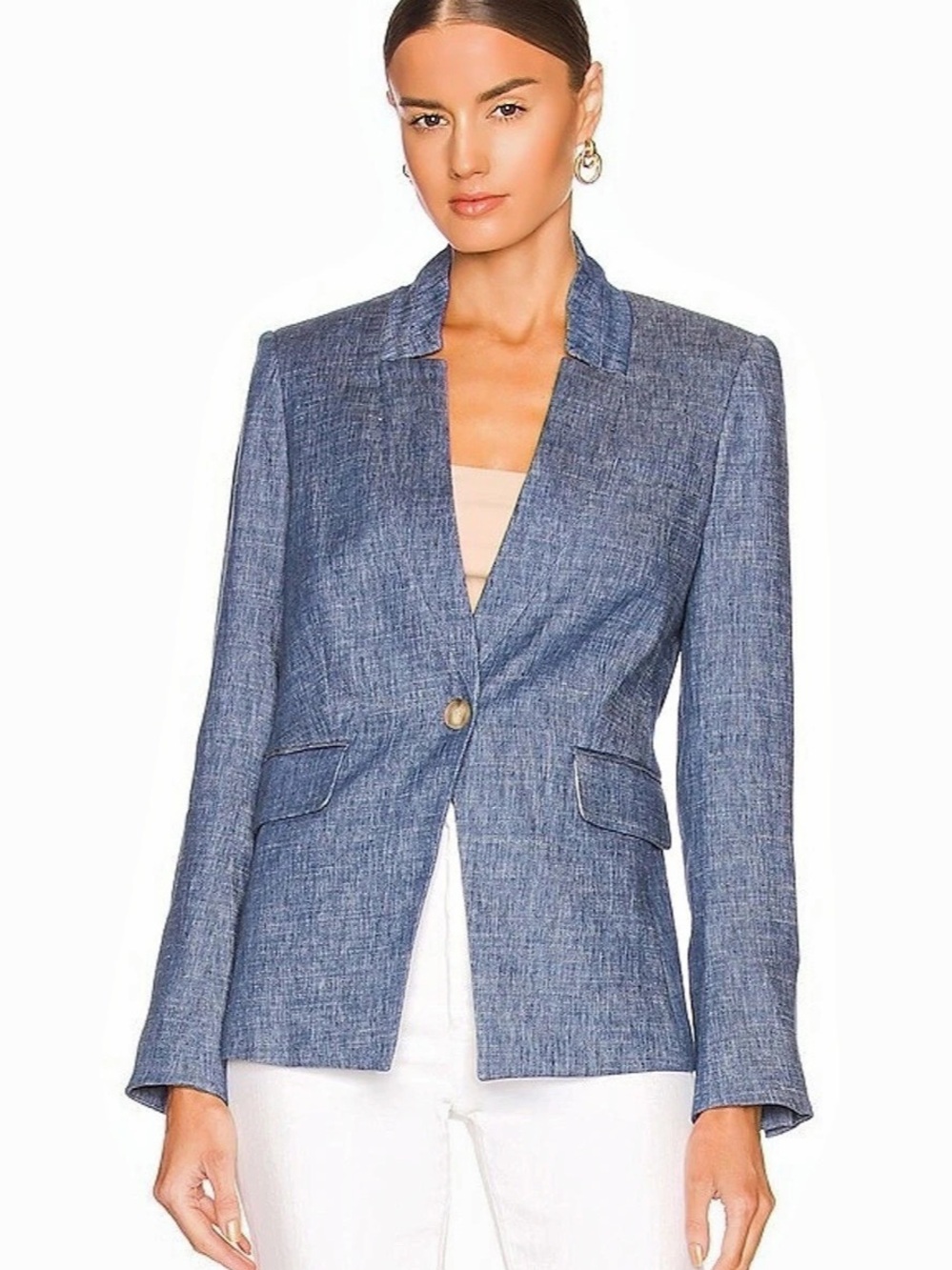 Veronica Beard Upcollar Dickey Jacket in Blue